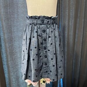 Girls crewcuts (jcrew) size large chambray button down skirt